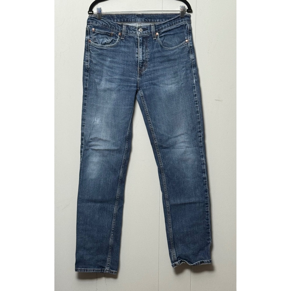 Levis 514 Straight Fit Mens Blue Jeans Medium Wash WaterLess Denim Size 32/34